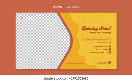 Opening Soon Banner Template For Restaurant And Cafe