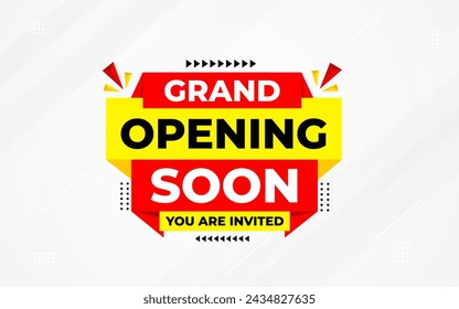 Opening Soon banner template vector design. Online shop opening background, Special Discount marketing poster design for web and Social. sale banner vector template Design.