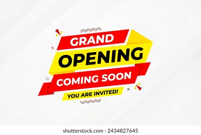 Opening Soon banner template vector design. Online shop opening background, Special Discount marketing poster design for web and Social. sale banner vector template Design.