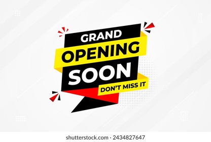 Opening Soon banner template vector design. Online shop opening background, Special Discount marketing poster design for web and Social. sale banner vector template Design.