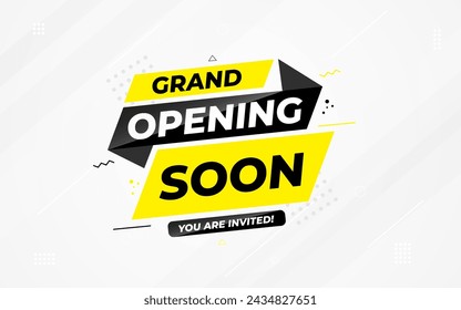 Opening Soon banner template vector design. Online shop opening background, Special Discount marketing poster design for web and Social. sale banner vector template Design.