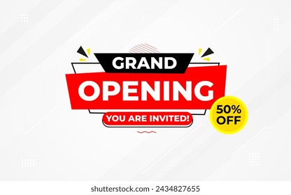 Opening Soon banner template vector design. Online shop opening background, Special Discount marketing poster design for web and Social. sale banner vector template Design.