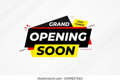 Opening Soon banner template vector design. Online shop opening background, Special Discount marketing poster design for web and Social. sale banner vector template Design.