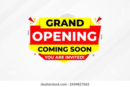 Opening Soon banner template vector design. Online shop opening background, Special Discount marketing poster design for web and Social. sale banner vector template Design.