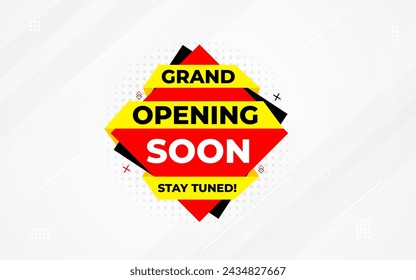 Opening Soon banner template vector design. Online shop opening background, Special Discount marketing poster design for web and Social. sale banner vector template Design.