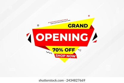 Opening Soon banner template vector design. Online shop opening background, Special Discount marketing poster design for web and Social. sale banner vector template Design.