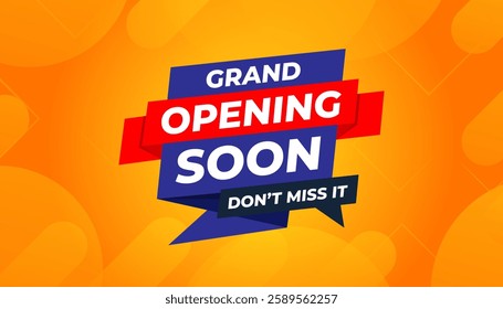 Opening Soon banner template vector design. Online shop opening background, Special Discount marketing poster design for web and Social. sale banner vector template Design.