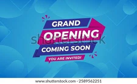 Opening Soon banner template vector design. Online shop opening background, Special Discount marketing poster design for web and Social. sale banner vector template Design.