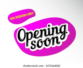 opening soon banner template.Vector background