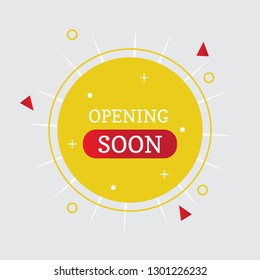 Opening Soon Banner Vector Eps.10