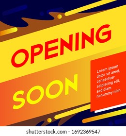 Opening Soon Card Design Vector