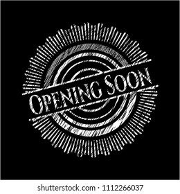 Opening Soon with chalkboard texture