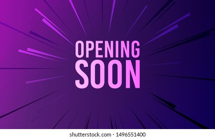 Opening Soon concept banner background 