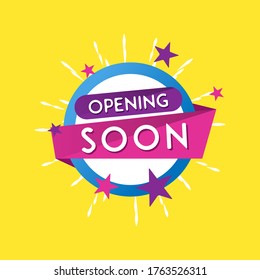 Opening soon design graphic vector for promotional business social media