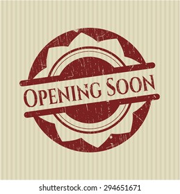 Opening Soon grunge seal