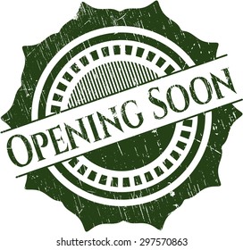 Opening Soon grunge seal