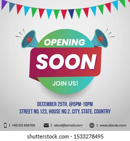 opening soon join us invitation post for facebook and twitter . Join us and stay tuned for discount cover for social media.