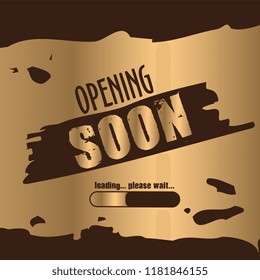 Opening soon labels banners. Vector Background. Poster Background
