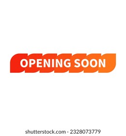 Opening Soon In Orange Color And Rectangle Shape For Announcement

