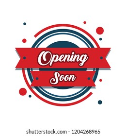 Opening soon with red ribbons