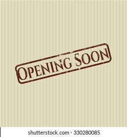 Opening Soon rubber grunge texture seal