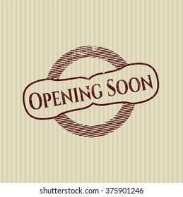 Opening Soon with rubber seal texture