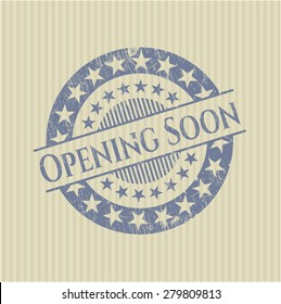 Opening soon rubber stamp