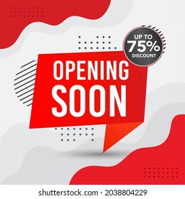 Opening soon sale banner vector template design