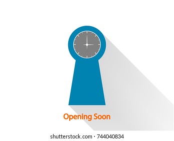 Opening soon. Sales, promotion, celebration or marketing concept vector illustration.