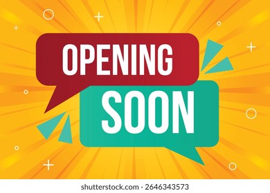 Opening Soon Speech Bubbles Banner