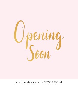 Opening soon typography style vector