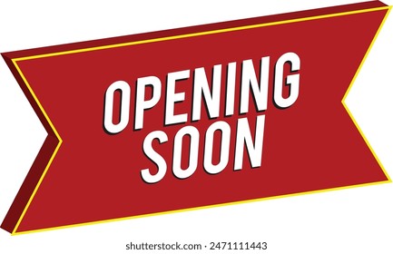 Abrir pronto texto blanco en forma roja 3d
