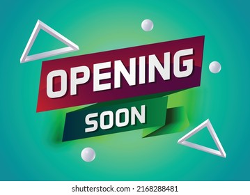 Opening soon word concept vector illustration with lines 3d style for social media landing page, template, ui, web, mobile app, poster, banner, flyer, background, gift card, coupon, label, wallpaper