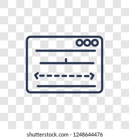 Opening tag and closing tags icon. Trendy linear Opening tag and closing tags logo concept on transparent background from Technology collection