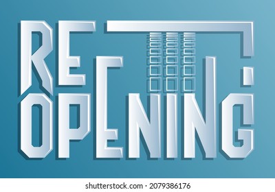 Re Opening typographic lettering design concept.