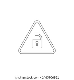 open-lock character icon. Element of virus antivirus for mobile concept and web apps icon. Outline, thin line icon for website design and development, app development