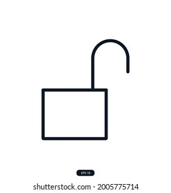 open-lock_2 Icons. e-commerce icon. Сollection of Web and App icons for an online store, delivery, payment, shopping cart, Online Shopping. vector eps 10