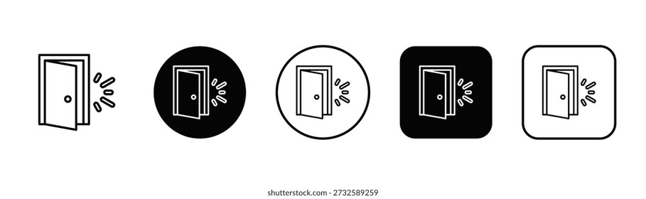 Icono de apertura Estilo de fondo blanco y negro