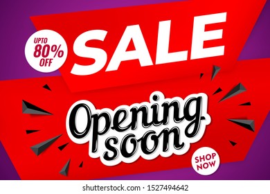 openning banner. sale template red