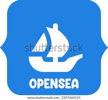 OpenSea Vector Logo Icon. OpenSea Logo Symbol In Circle NFT Platform. Opensea 
