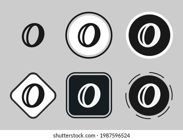opentype icon set. Collection of high quality black outline logo for web site design and mobile dark mode apps. Vector illustration on a white background
