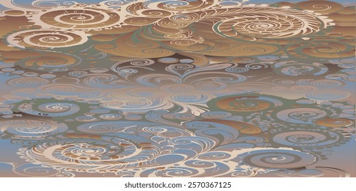 Openwork background of lace shapes. Colored lace pattern. Vector illustration