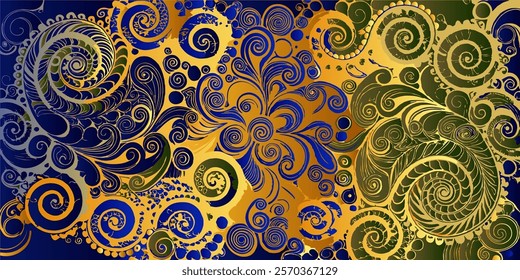 Openwork background of lace shapes. Colored lace pattern. Vector illustration