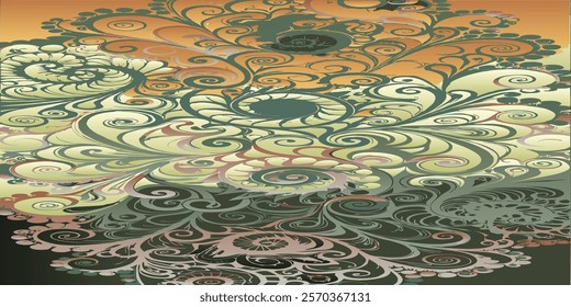 Openwork background of lace shapes. Colored lace pattern. Vector illustration