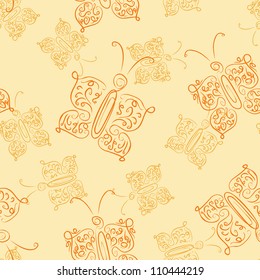 openwork butterfly seamless pattern