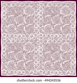 Openwork cream-coloured serviette isolated on dark background