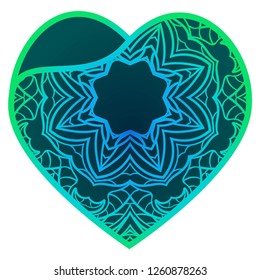 Openwork Decorative Heart With Flowers. Vector Illustration. Template For Greeting Cards, Envelopes, Wedding Invitations, Interior Elements.
