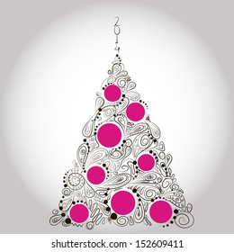 the openwork elegant christmas tree with balls