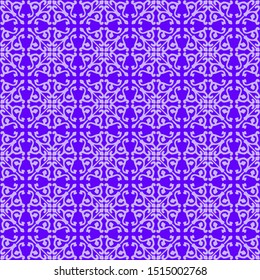 Openwork fantasy, seamless pattern, lace violet, vector