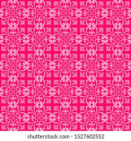 Openwork fantasy, seamless pattern, lace pink, vector